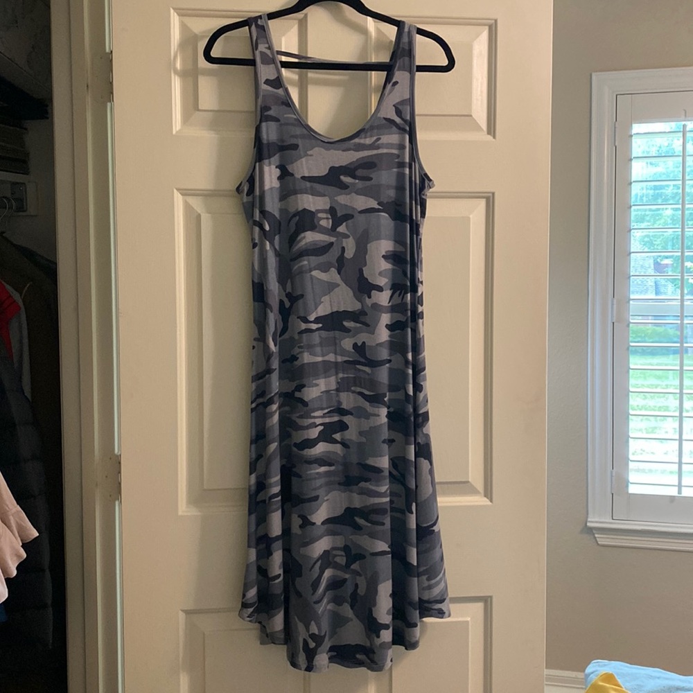 Brand new Dress, t-shirt material, medium in camouflage.